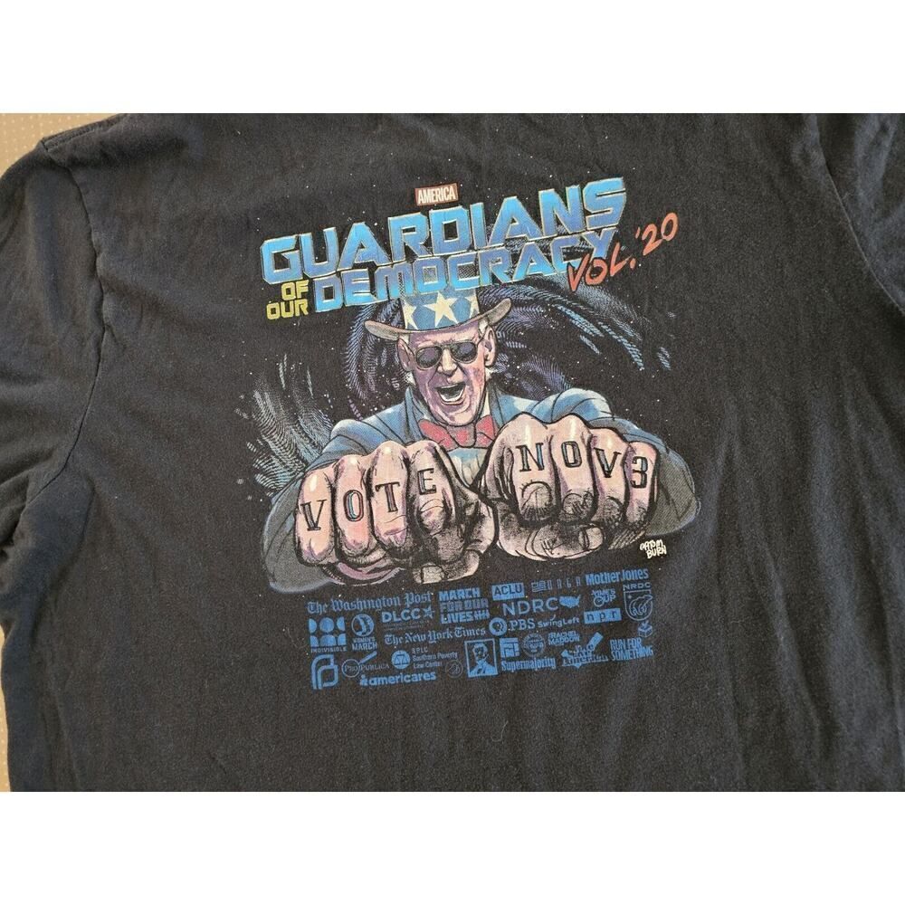 Sol Angeles 2XL Black Guardians Of Our Democracy Graphic Short Sleeve T Shirt